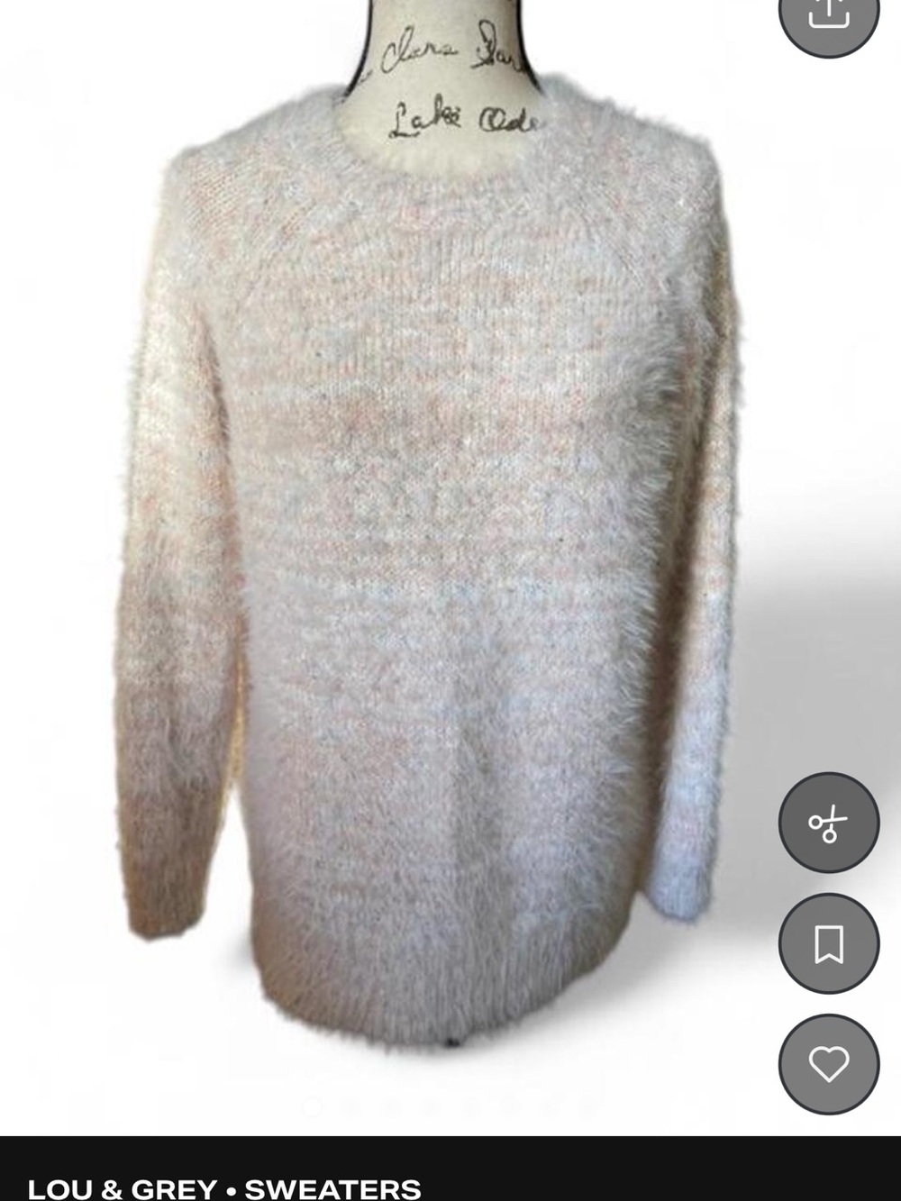 Lou & Grey Plush Ivory Crewneck Sweater